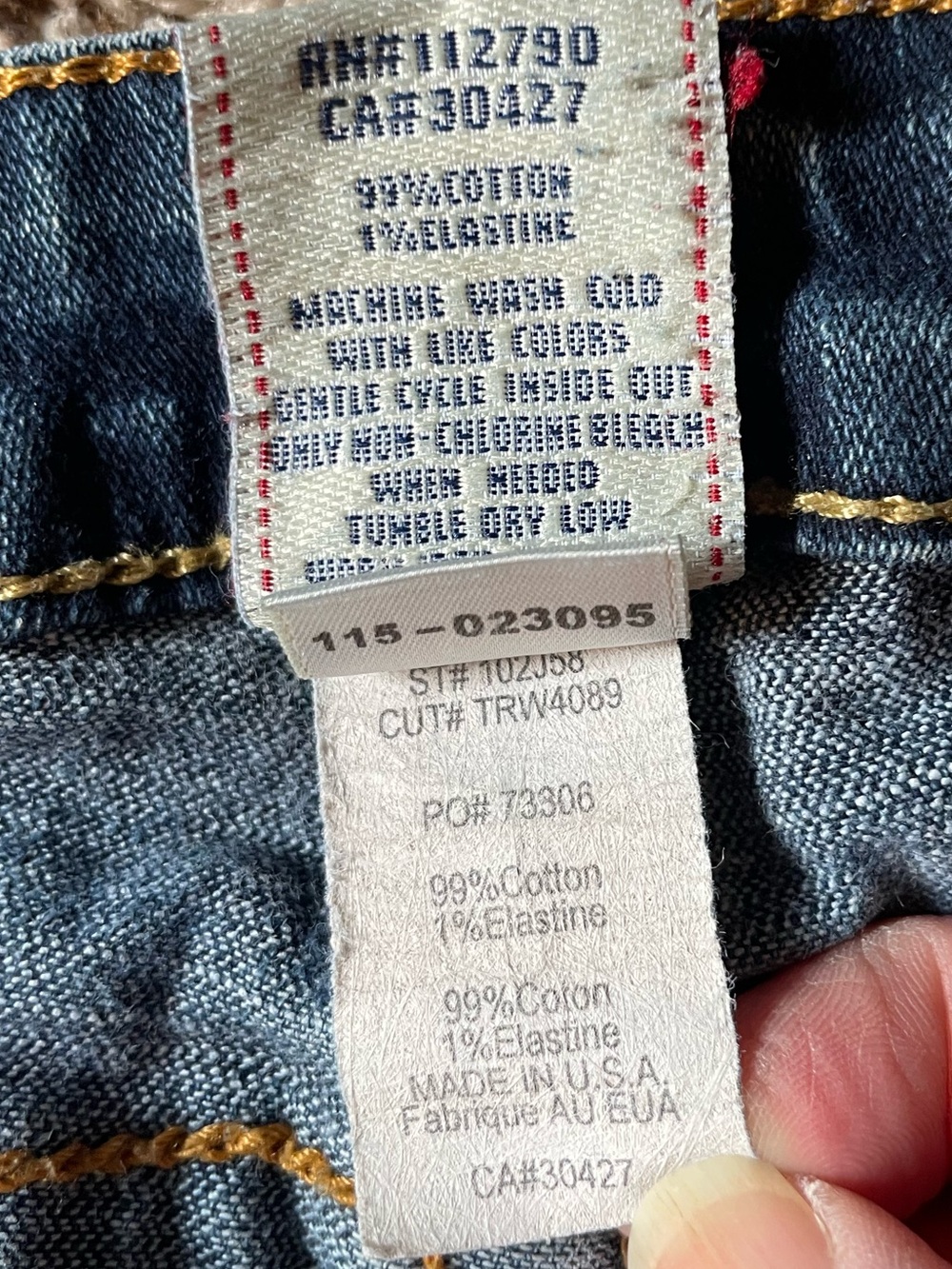 True Religion Lizzy Capri Cropped Jeans Style 102J58 Women’s Size 30 Made in USA - Picture 5 of 9